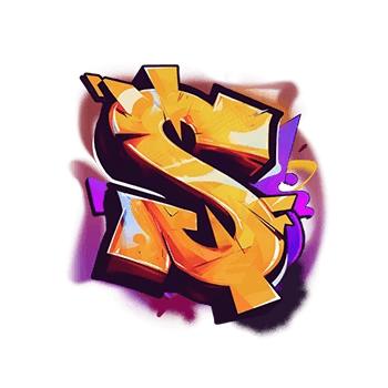 สัญลักษณ์ เงินดอลลาร์ Graffiti Rush CO168