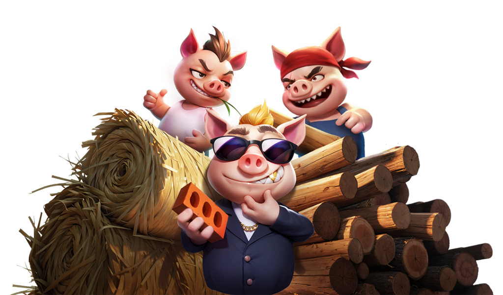 Three Crazy Piggies CO168 - ธีมลูกหมูสามตัว 